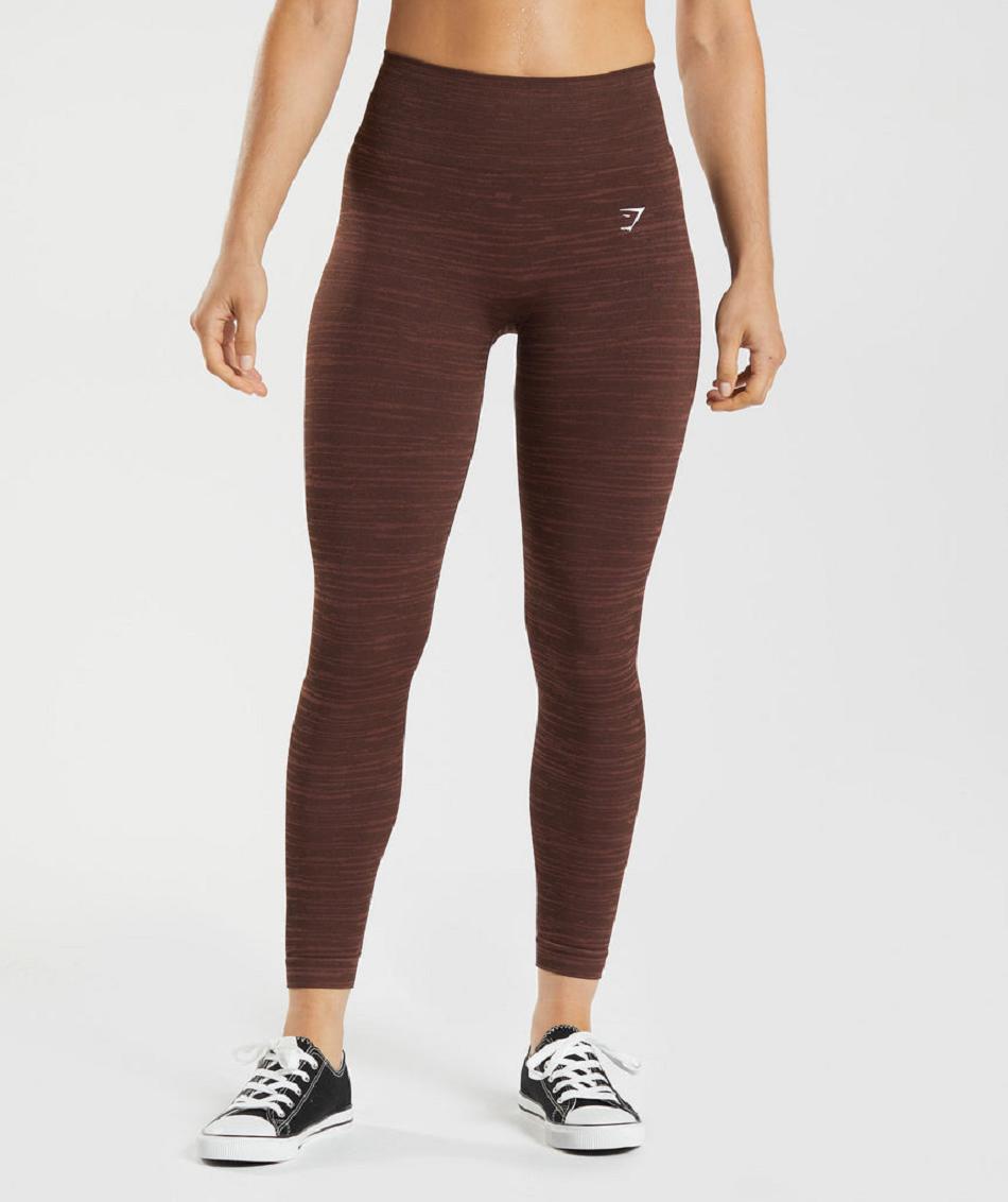 Gymshark Adapt Marl Seamless Ženske Tajice Smeđe Roze Smeđe | HR 3968RVD